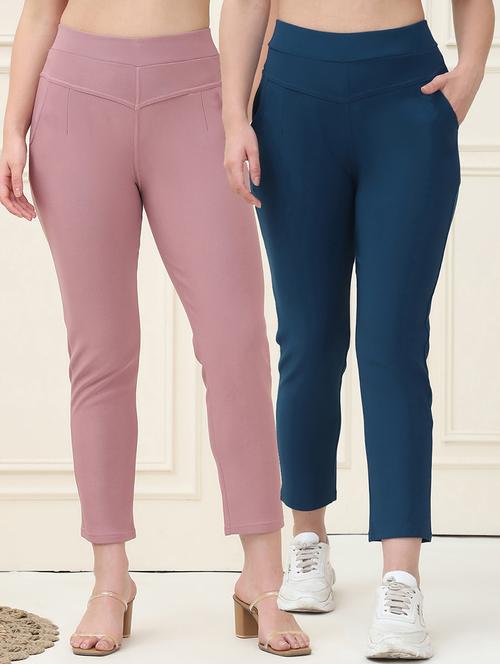 women pack of 2 solid jegging - 21690714 - Very Small Image - 1