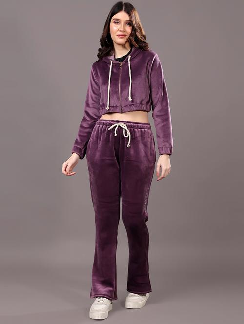 women solid long sleeves winter wear set - 21698495 - Very Small Image - 1