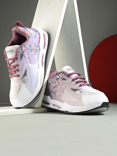 women floral print lace-up sports shoe - 21710407 - Very Small Image - 1