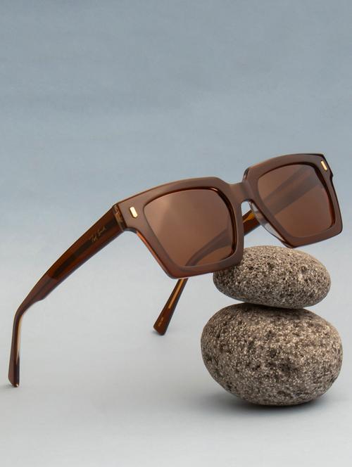 ted-smith unisex brown premium italian acetate sunglasses with polarized lenses for men & women - 21711865 - Very Small Image - 1