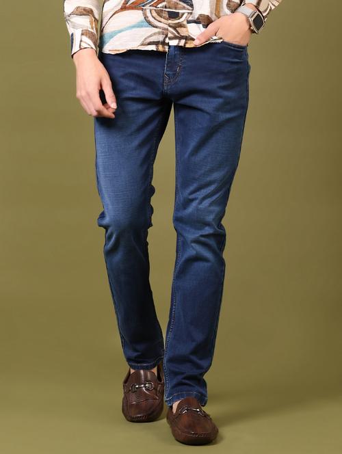 men washed mid rise jeans - 21718090 - Very Small Image - 1