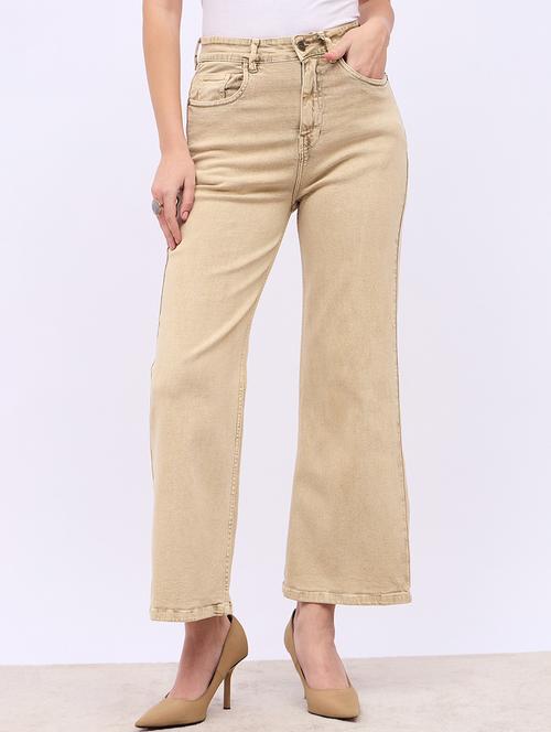 women solid high rise bootcut jean - 21725333 - Very Small Image - 1