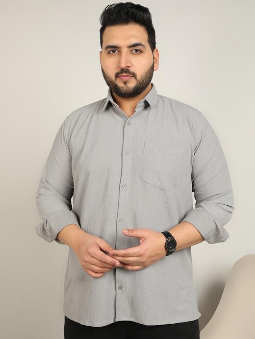 men solid long sleeve casual shirt - 21725455 - Very Small Image - 1