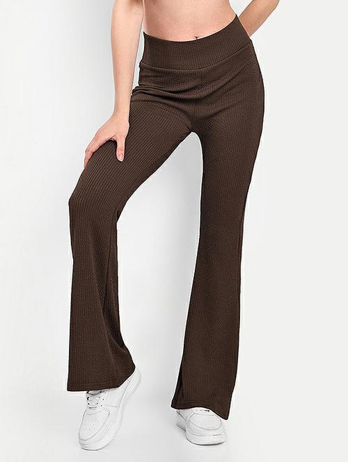 women solid high rise bootcut trouser - 21726884 - Very Small Image - 1