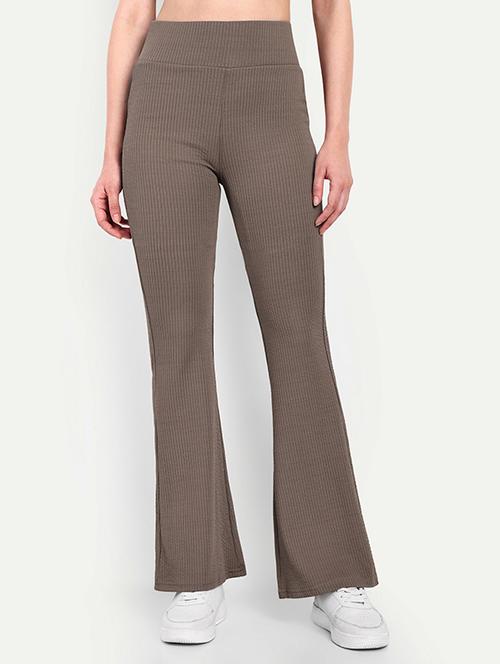 women solid high rise bootcut trouser - 21726908 - Very Small Image - 1