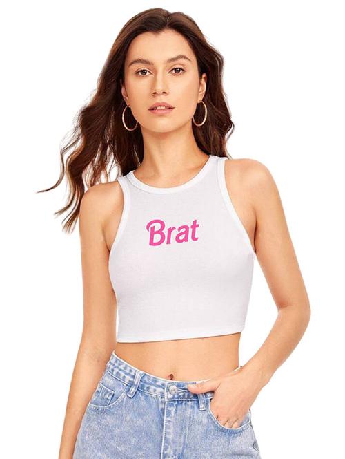women printed sleeveless crop top - 21738285 - Very Small Image - 1