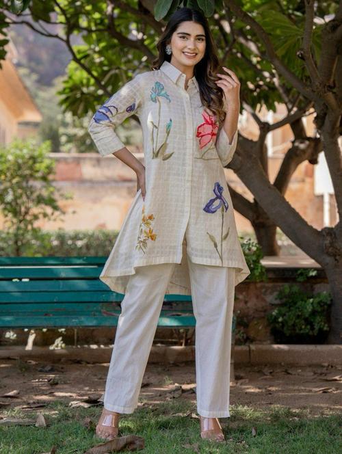 women floral top & trouser co-ord set - 21742268 - Very Small Image - 1