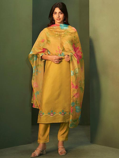 women embroidered kurta pant set with dupatta - 21742358 - Very Small Image - 1