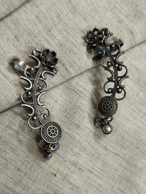 women silver brass earcuff earring - 21743761 - Very Small Image - 1
