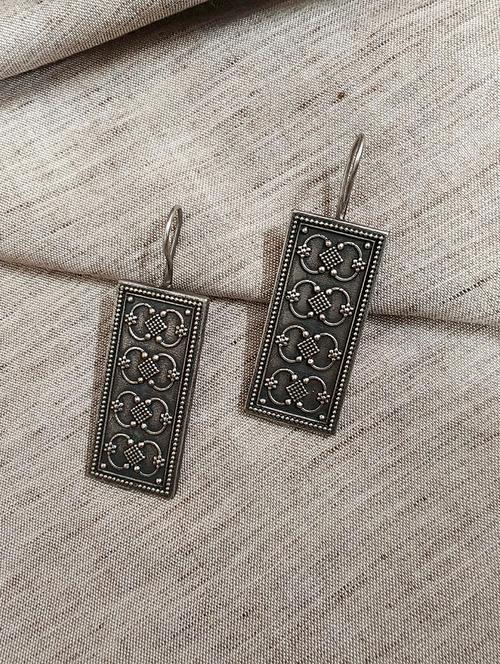 women silver brass drop earrings - 21743824 - Very Small Image - 1