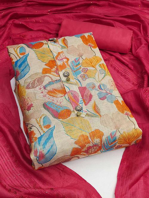 women printed unstitched suit set with dupatta - 21744065 - Very Small Image - 1