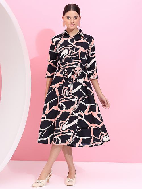 women printed a-line dress - 21745884 - Very Small Image - 1