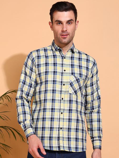 men checkered long sleeve regular fit casual shirt - 21750777 - Very Small Image - 1
