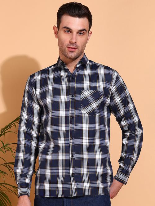men checkered long sleeve regular fit casual shirt - 21750785 - Very Small Image - 1