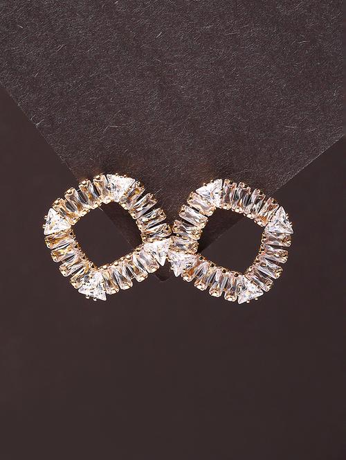 women stone studded stud earrings - 21750836 - Very Small Image - 1