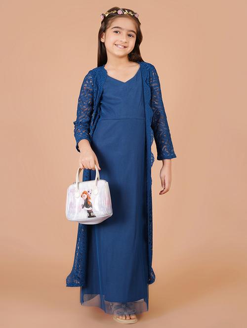 girls self design long sleeve a-line dress - 21766640 - Very Small Image - 1