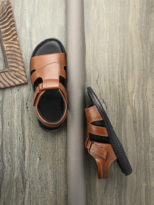 men tan back strap sandal - 21767942 - Very Small Image - 1