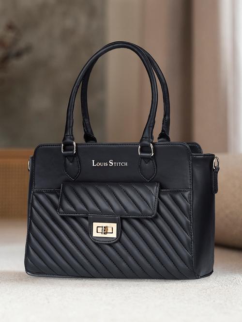 women black textured handbag - 21768080 - Very Small Image - 1