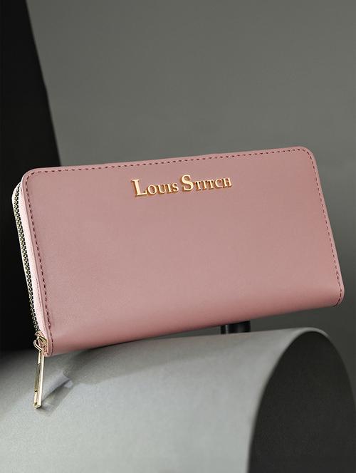 women pink pu regular clutch - 21768102 - Very Small Image - 1