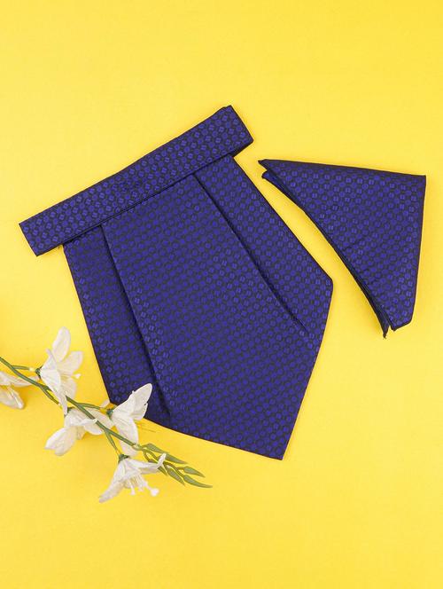 men printed microfiber cravat with pocket square - 21786629 - Very Small Image - 1