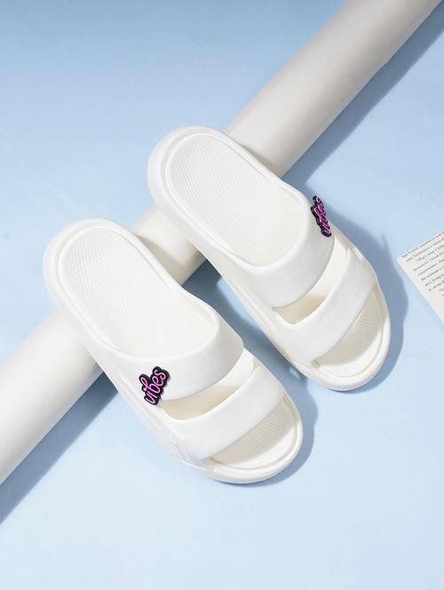 women off white slip on slider - 21787316 - Very Small Image - 1