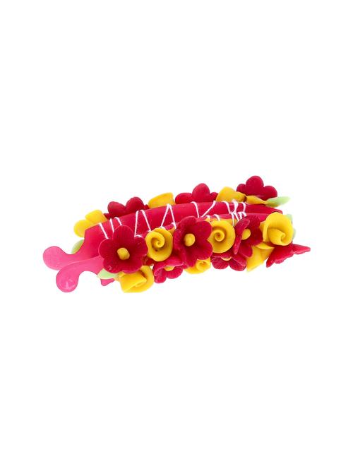 women handmade rose flower banana clip - 21787425 - Very Small Image - 1