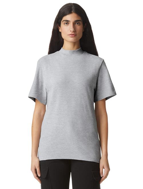 women grey solid short sleeve t-shirt - 21789134 - Very Small Image - 1