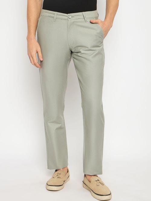 men solid mid rise casual chinos - 21790973 - Very Small Image - 1