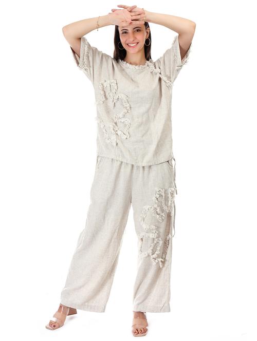 women self designed top and trouser co-ord set - 21791437 - Very Small Image - 1