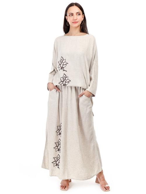 women embroidered top and skirt co-ord set - 21791438 - Very Small Image - 1
