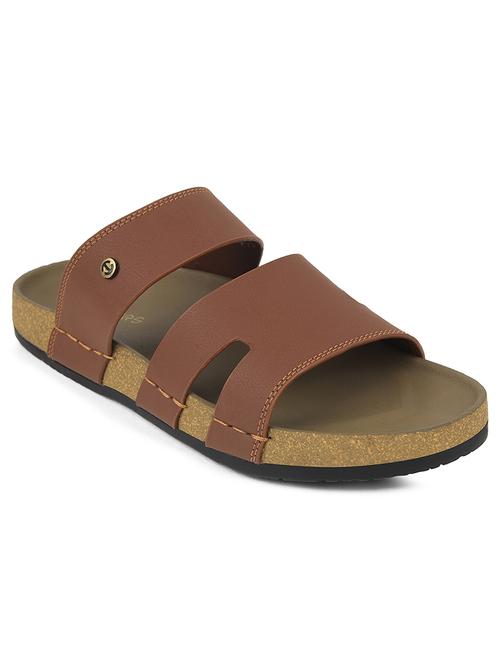 men tan slip on slipper - 21794153 - Very Small Image - 1