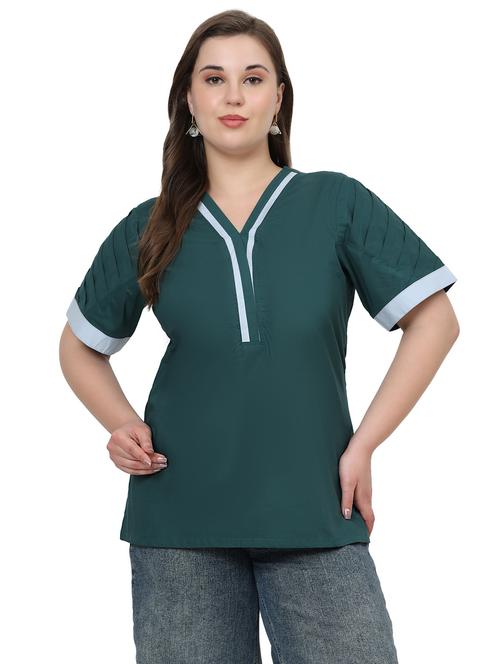women solid short sleeves regular top - 21796529 - Very Small Image - 1