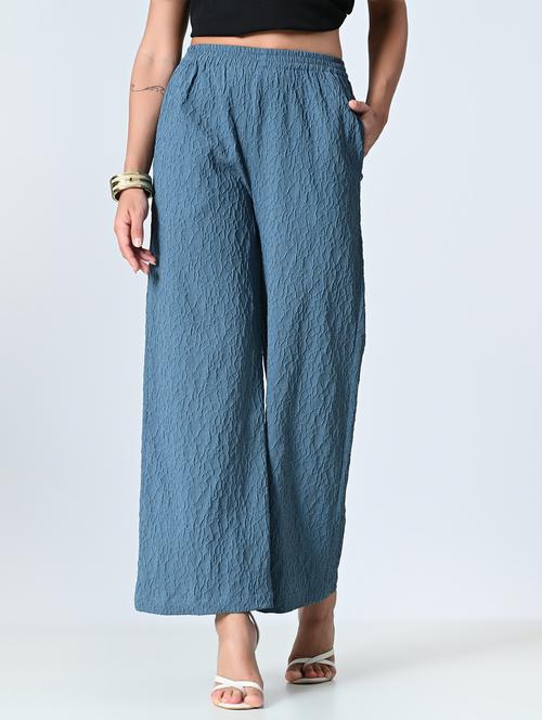 women self designed high rise straight palazzo - 21840889 - Very Small Image - 1