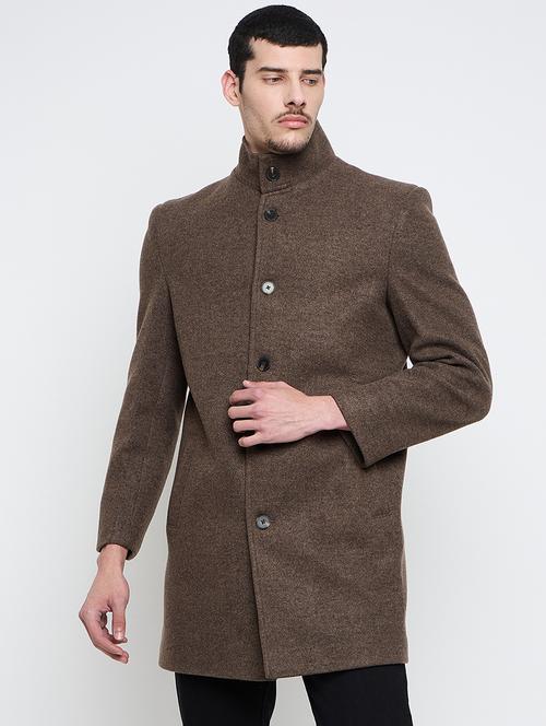 men stand collared long sleeves trenchcoat coat - 21840978 - Very Small Image - 1