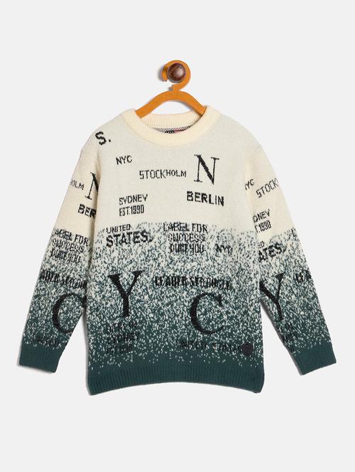 kids color blocked long sleeves sweater - 21840981 - Very Small Image - 1