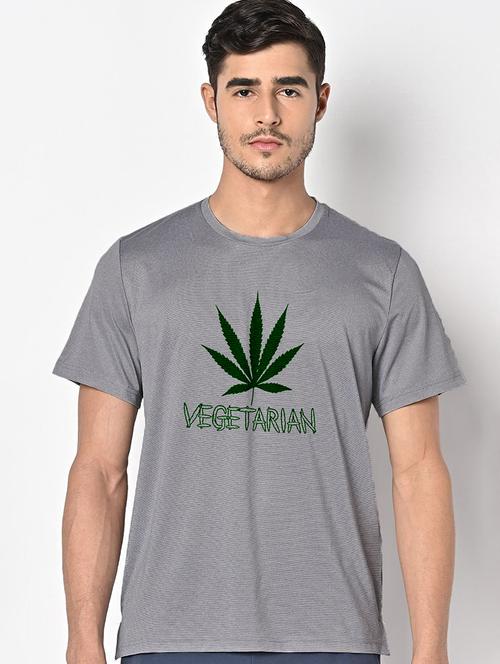 men grey round neck regular fit t-shirt - 21842793 - Very Small Image - 1