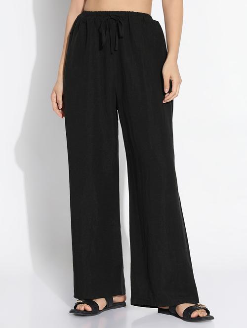 black cotton trousers - 21843147 - Very Small Image - 1