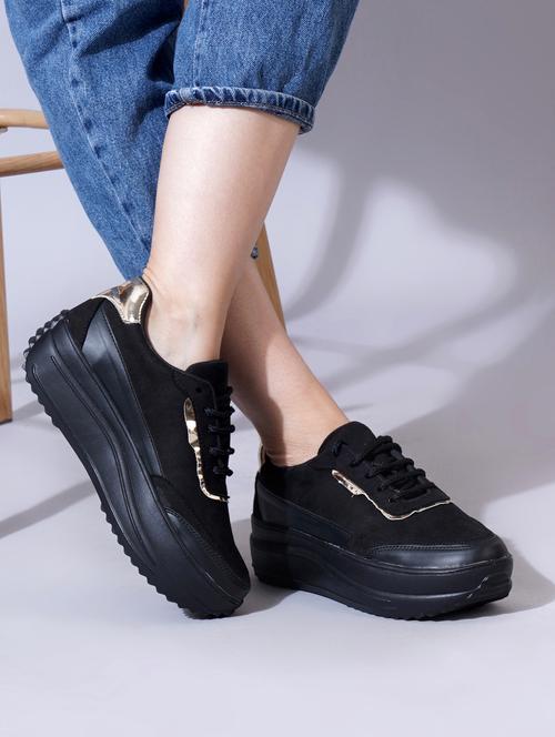women black lace-up sneaker - 21844830 - Very Small Image - 1