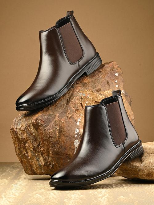 men brown slip on boot - 21853505 - Very Small Image - 1