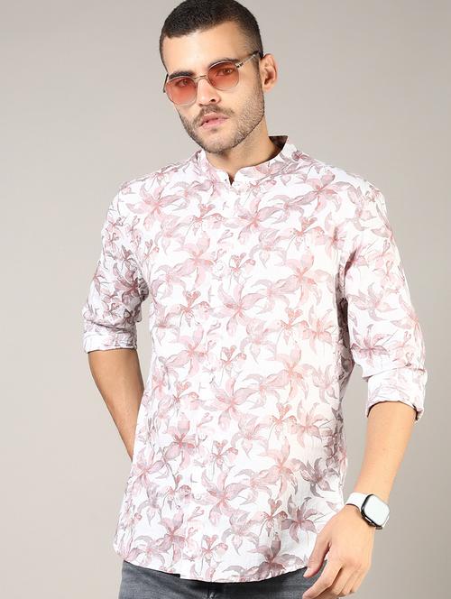 men printed long sleeve regular fit casual shirt - 21854293 - Very Small Image - 1