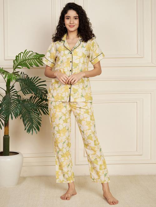 women floral printed nightwear pyjama set - 21854964 - Very Small Image - 1