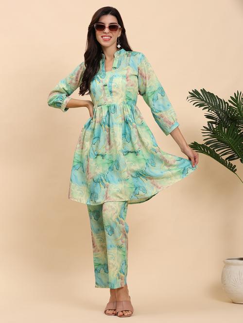 women printed ethnic co-ord set - 21863860 - Very Small Image - 1