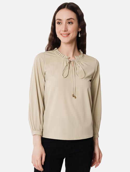 women solid puff sleeves regular top - 21880869 - Very Small Image - 1