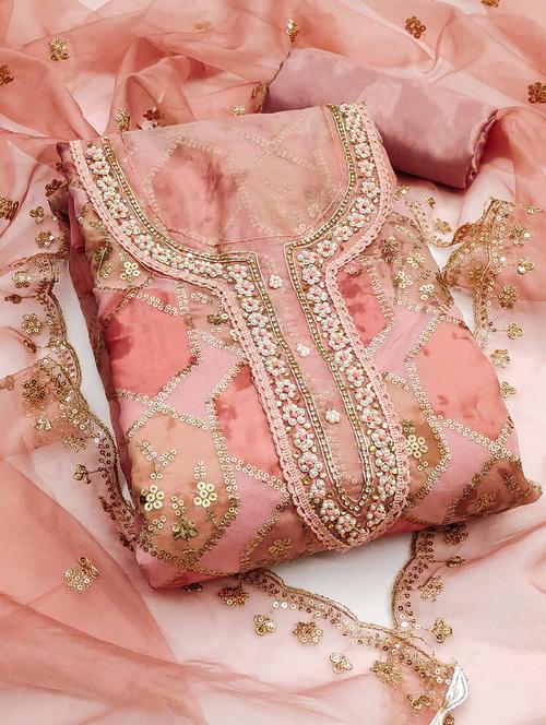 women embroidered unstitched suit set - 21887900 - Very Small Image - 1