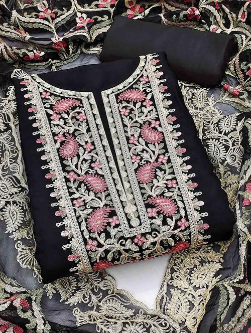 women embroidered unstitched suit set - 21887971 - Very Small Image - 1
