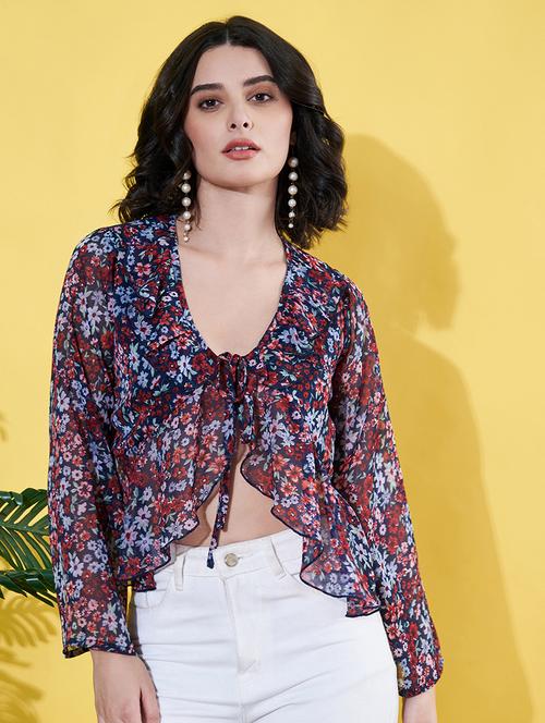 women animal printed asymmetric top - 21899232 - Very Small Image - 1
