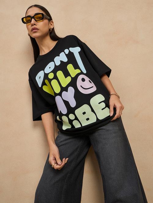 women printed short sleeves oversized t-shirt - 21902869 - Very Small Image - 1
