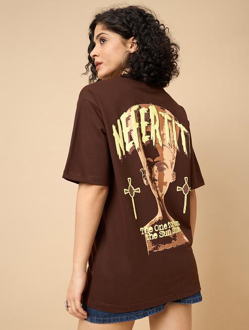 women printed short sleeves oversized t-shirt - 21902935 - Very Small Image - 1