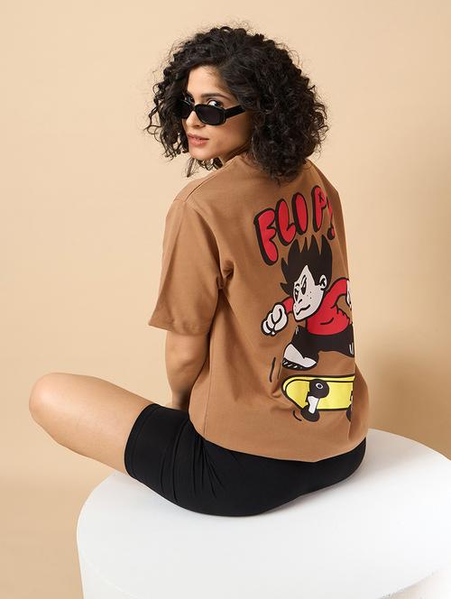 women printed short sleeves oversized t-shirt - 21902936 - Very Small Image - 1