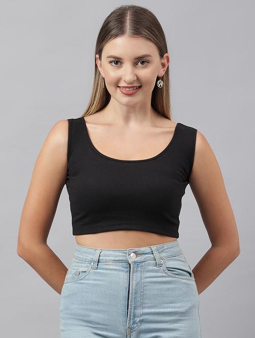 women solid sleeveless tank top - 21903554 - Very Small Image - 1